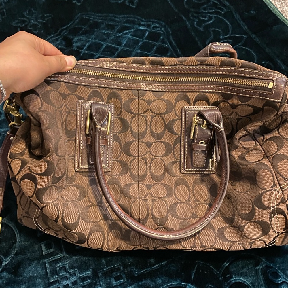 Handbag Calvin Klein canvas preowned.